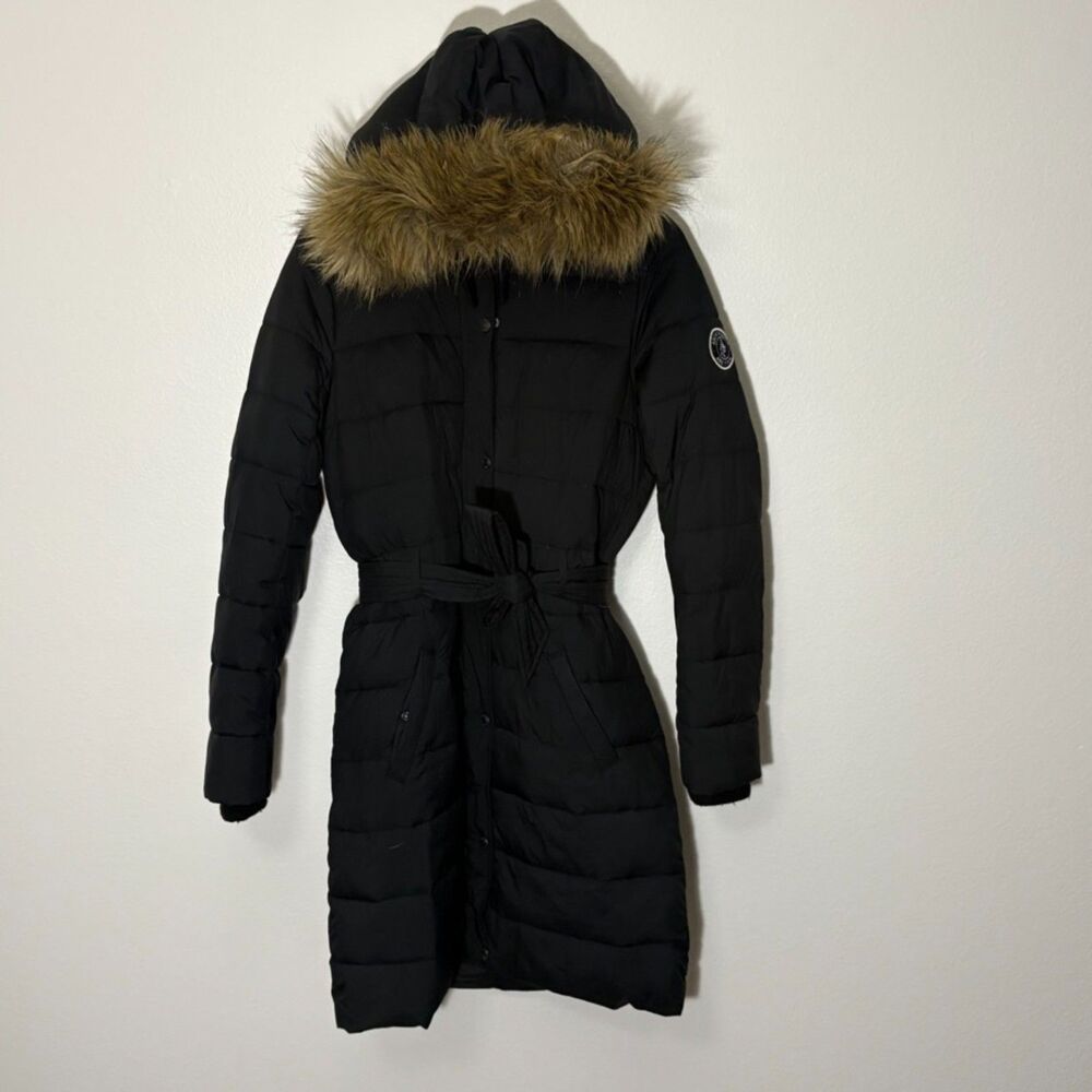 Abercrombie & Fitch Parka Coat Jacket Puffer Faux Fur Y2K Medium